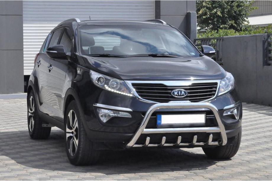 Kia Sportage 2010-2015 гг. Кенгурятник WT003 (нержавейка) Image