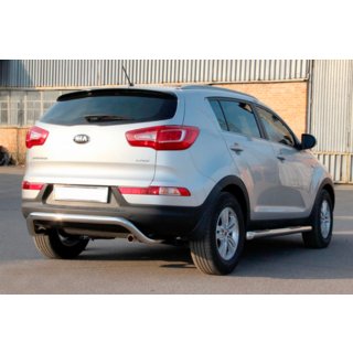 Задняя дуга AK007 (нержавейка) Kia Sportage 2010-2015 гг. фото 2