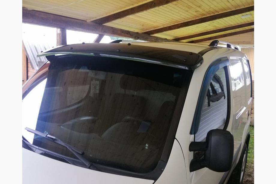 Fiat Doblo I 2005-2010 гг. Козырек на лобовое стекло (черный глянец, 5мм) Фото 4