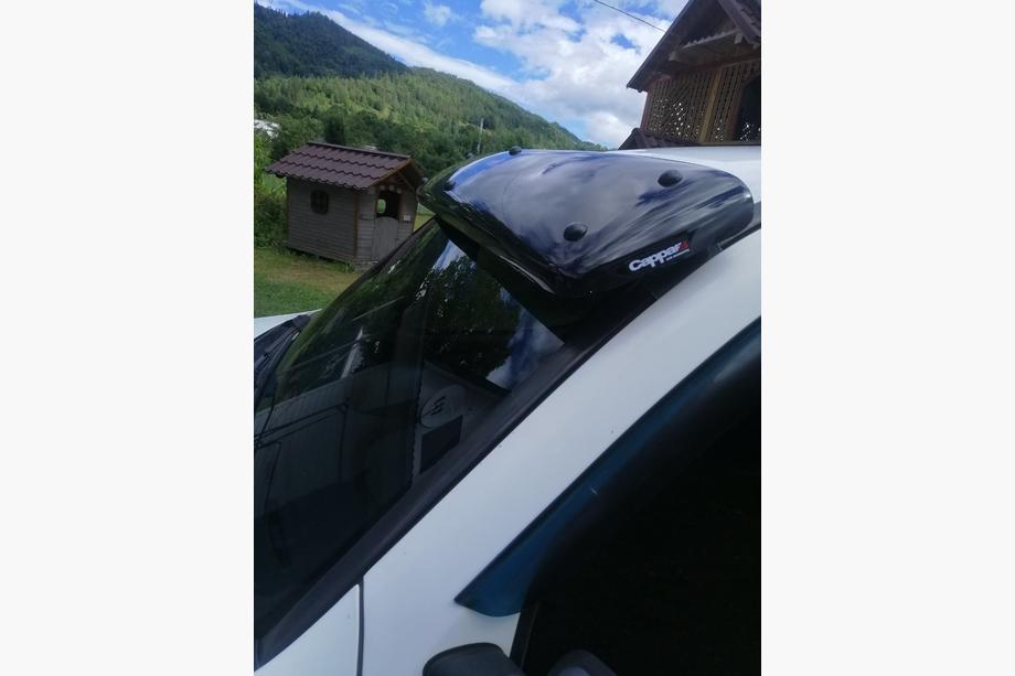 Fiat Doblo I 2005-2010 гг. Козырек на лобовое стекло (черный глянец, 5мм) Фото 8