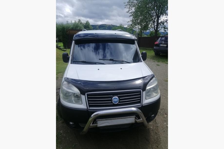 Fiat Doblo I 2005-2010 гг. Козырек на лобовое стекло (черный глянец, 5мм) Фото 13