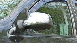 Renault Duster 2008-2017 гг. Хром Накладки на Зеркала ВЕРХНИЕ Вариант 2 (2шт) фото 2