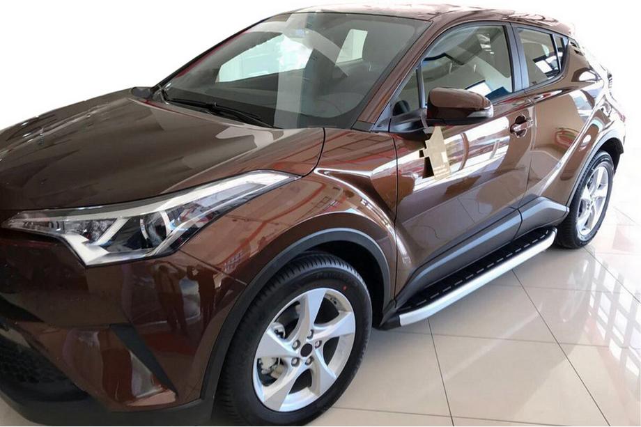 Toyota C-HR 2016-2023 гг. Боковые пороги Fullmond (2 шт., алюминий) Image