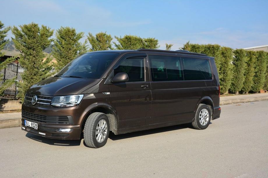 Volkswagen T6 2015-2024 гг. Накладка на передний бампер Sport 2-LED 2015-2018 (под покраску) Фото 7