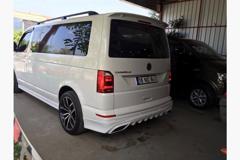 Volkswagen T6 2015-2024 гг. Накладка на задний бампер AMG-style (грунт под покраску) Фото 2