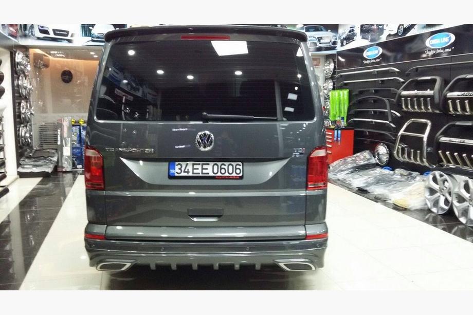 Volkswagen T6 2015-2024 гг. Накладка на задний бампер AMG-style (грунт под покраску) Фото 4