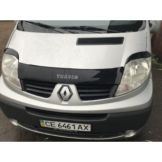 Дефлектор капота короткий (VIP) Renault Trafic 2001–2015 гг. фото 2