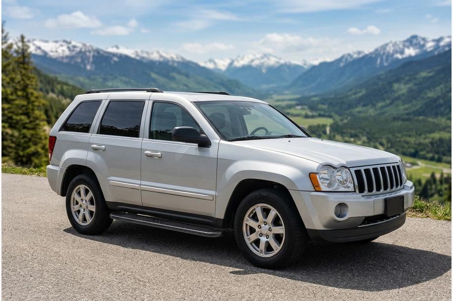 Jeep Grand Cherokee WK 2004-2010 гг. Боковые пороги Bosphorus Black (2 шт., алюминий) Фото 1