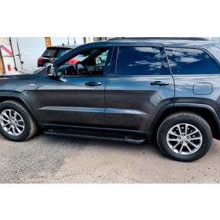 Боковые Подножки Allmond Black (2 шт., Алюминий) Jeep Grand Cherokee WK2 2010-2021 гг. фото 3