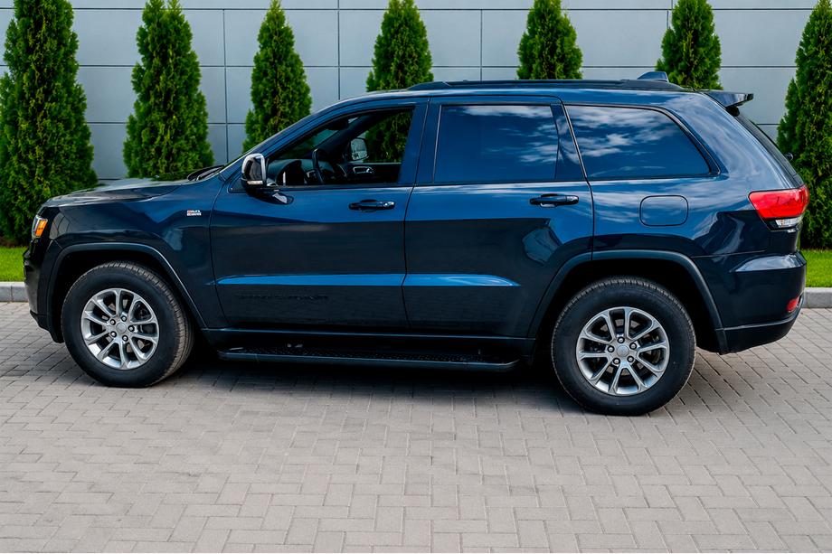 Jeep Grand Cherokee WK2 2010-2021 гг. Боковые Подножки Allmond Black (2 шт., Алюминий) Фото 1