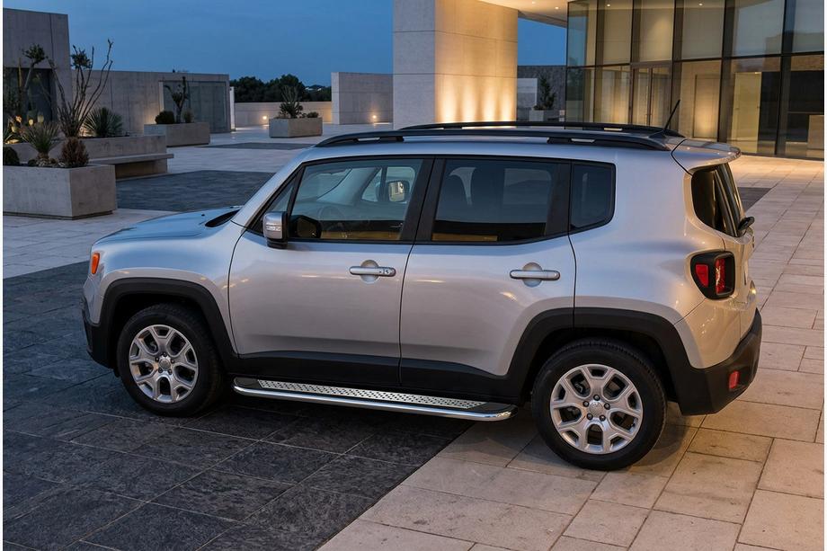 Jeep Renegade 2014- гг. Боковые Подножки Maydos V2 (2 шт., нержавейка) Image