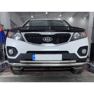Передняя нижняя защита нержавейка Kia Sorento II XM 2009-2014 гг. фото 3