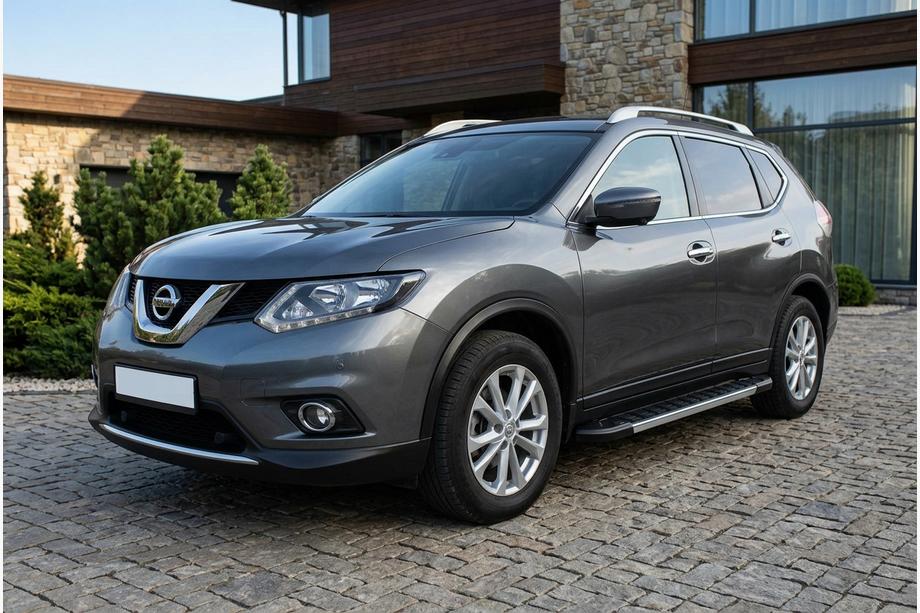 Nissan X-trail T32/Rogue 2014-2021 гг. Боковые пороги RedLine V1 (2 шт., алюминий) Фото 1