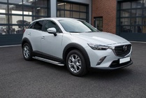 Mazda CX-3 2015- гг. Боковые Подножки Maydos V2 (2 шт., нержавейка) фото 1