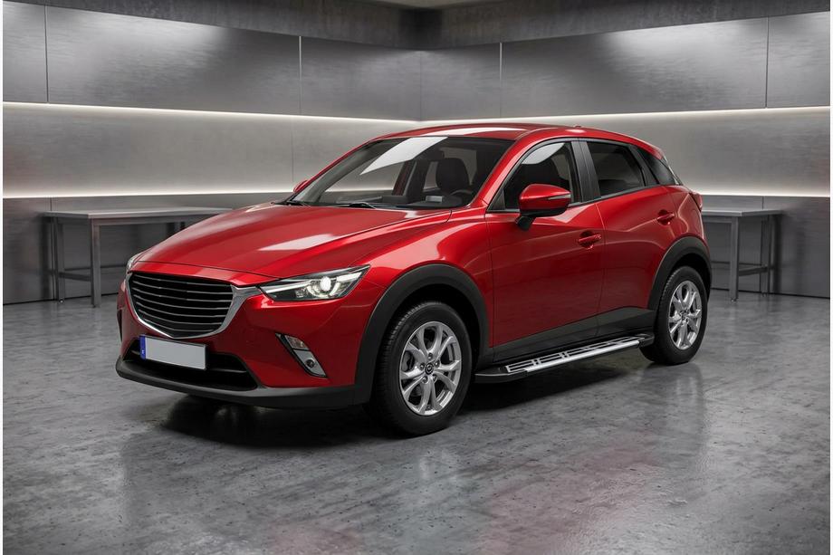 Mazda CX-3 2015- гг. Боковые Подножки Sunrise (2 шт., Алюминий) Image