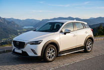 Mazda CX-3 2015- гг. Боковые Подножки Maydos V1 (2 шт., Алюминий и Нержавейка) фото 1