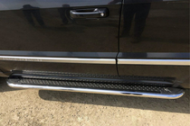 Mercedes GLK class X204 2008-2015 гг. Боковые Подножки Maydos V2 (2 шт., нержавейка) фото 1