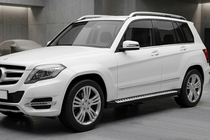 Mercedes GLK class X204 2008-2015 гг. Боковые Подножки Line (2 шт., Алюминий) фото 1