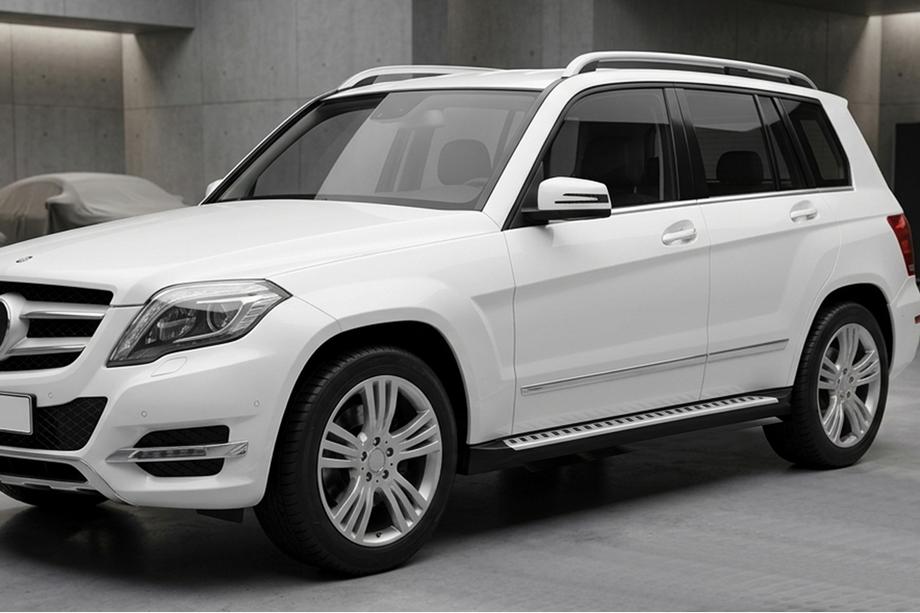 Mercedes GLK class X204 2008-2015 гг. Боковые Подножки Line (2 шт., Алюминий) Image
