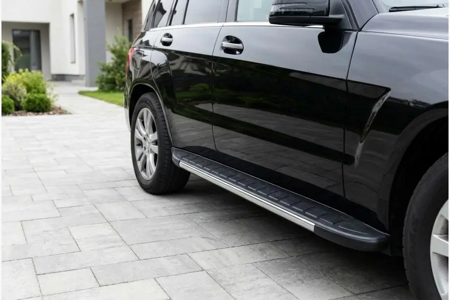 Mercedes GLK class X204 2008-2015 гг. Боковые Подножки Duru (2 шт., Алюминий) Image