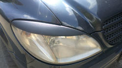 Mercedes Vito W639 2004-2014 гг. Реснички на фары прямые (2004-2010, 2 шт, пластик) Глянец фото 4