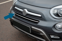 Fiat 500X 2014-2024 гг. Накладка на передний бампер из нержавеющей стали фото 1