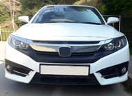 Honda Civic Sedan X 2016-2021 гг. Накладки на противотуманные фары OmsaLine (2 шт., нержавейка) фото 3