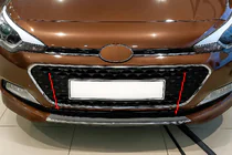 Hyundai I-20 2014-2020 гг. Окантовка решетки радиатора 2014-2018 (2 шт, нержавейка) фото 3