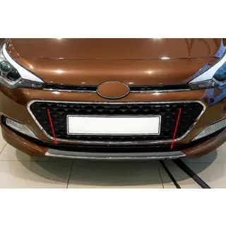Окантовка решетки радиатора 2014-2018 (2 шт, нержавейка) Hyundai I-20 2014-2020 гг. фото 3