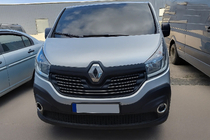 Renault Trafic 2015- гг. Окантовка противотуманных фар (2 шт, нержавейка) Carmos - Турецкая Нержавеющая Сталь фото 1