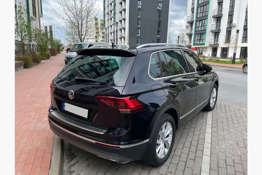 Volkswagen Tiguan 2016-2023 гг. Накладка на задний бампер (OmsaLine, нержавейка) Фото 3