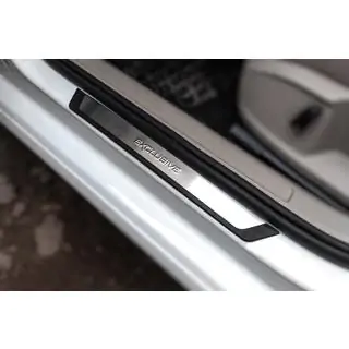 Накладки на пороги Flexill Exclusive (4 шт, нержавейка) Volkswagen Golf 7/E-Golf 2012-2020 гг. фото 1