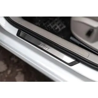 Накладки на пороги Flexill Sport (4 шт, нержавейка) Volkswagen Golf 7/E-Golf 2012-2020 гг. фото 1