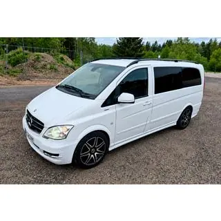 Черные рейлинги CAN Оригинальный дизайн (металлические ножки) Mercedes Viano 2004-2014 гг. фото 2