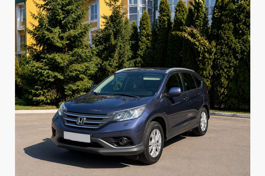 Honda CRV 2012-2016 гг. Интегрированные рейлинги серые OEM (ABS-пластик, установка на болты) Фото 2