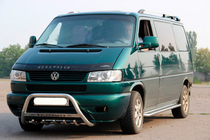 Volkswagen T4 Transporter 1990-2003 гг. Кенгурятник WT003 60мм Нержавейка 50мм, с надписью фото 12