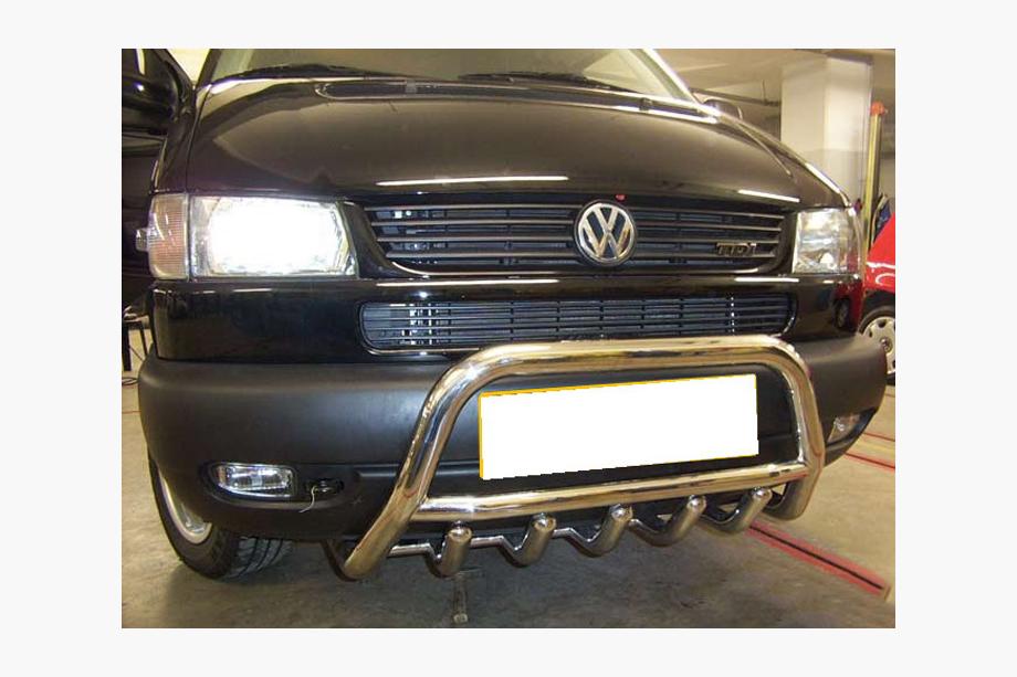 Volkswagen T4 Transporter 1990-2003 гг. Кенгурятник WT003 60мм Нержавейка 60мм, без надписи Фото 10