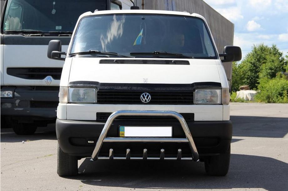 Volkswagen T4 Transporter 1990-2003 гг. Кенгурятник WT003 60мм Нержавейка 60мм, без надписи Фото 11