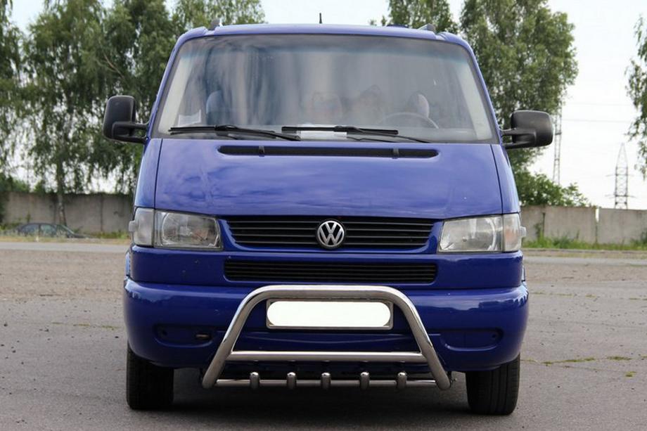 Volkswagen T4 Transporter 1990-2003 гг. Кенгурятник WT003 60мм Нержавейка 60мм, без надписи Фото 2