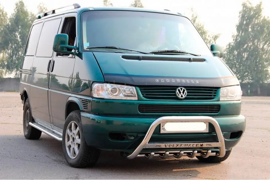 Volkswagen T4 Transporter 1990-2003 гг. Кенгурятник WT003 60мм Нержавейка Фото 6