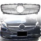 Mercedes A-сlass W176 2012-2018 гг. Передняя решетка Diamond Silver (2015-2018) фото 1
