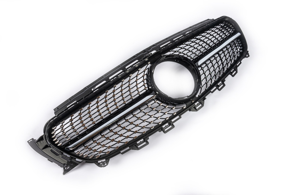 Передня решітка Diamond Black (для Avantgarde/AMG-Line/E43 AMG/E53 AMG 2016-2020) Без місця під камеру - фото 4