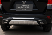 Toyota Highlander 2008-2013 гг. Накладка на задний бампер (2008-2010) фото 1