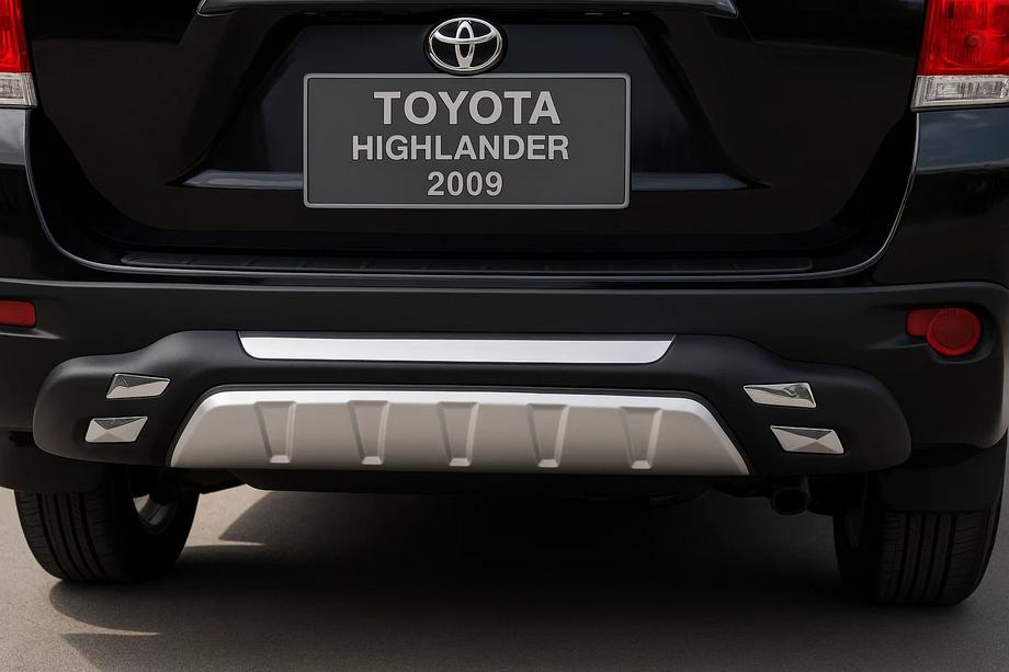 Toyota Highlander 2008-2013 гг. Накладка на задний бампер (2008-2010) Image