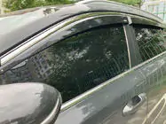 Kia Sportage 2015-2021 гг. Ветровики с хромированным молдингом (4 шт, Niken) фото 1