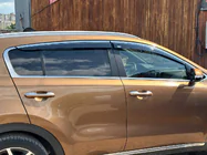 Kia Sportage 2015-2021 гг. Ветровики с хромированным молдингом (4 шт, Niken) фото 11