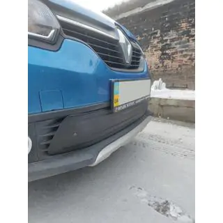 Зимняя нижняя накладка на решетку радиатора (2013-2015) Renault Logan MCV 2013-2022 гг. фото 4