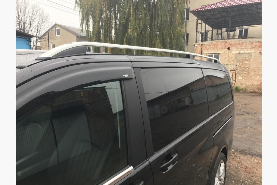 Mercedes Viano 2004-2014 гг. Серые рейлинги Skyport (цельнометаллические) Длинная База (EXTRALONG) Фото 2