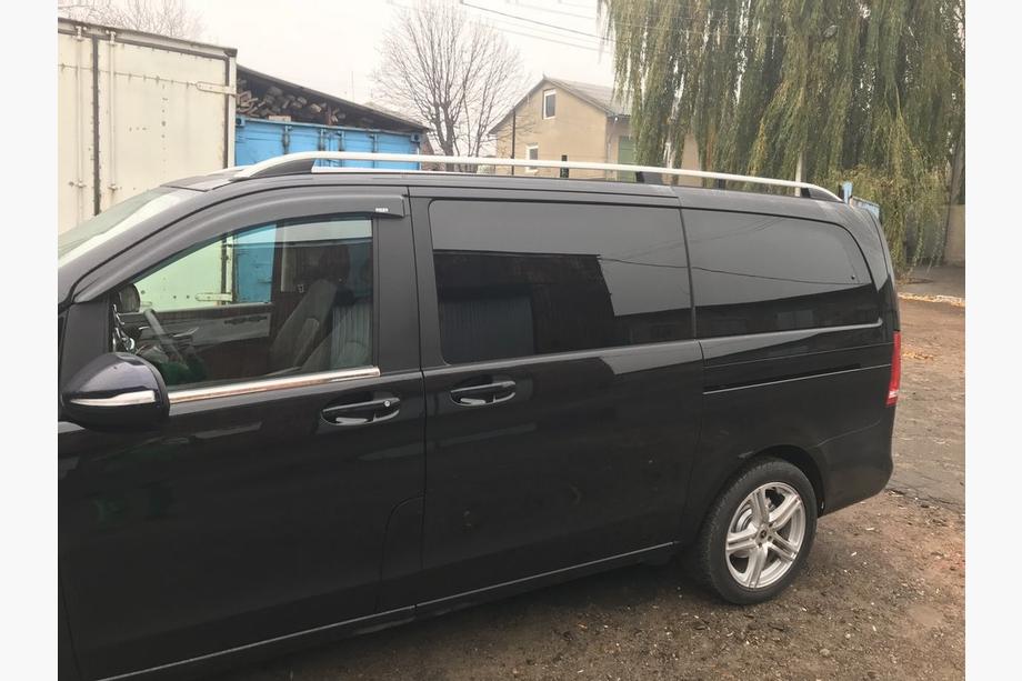 Mercedes Viano 2004-2014 гг. Серые рейлинги Skyport (цельнометаллические) Длинная База (EXTRALONG) Фото 3