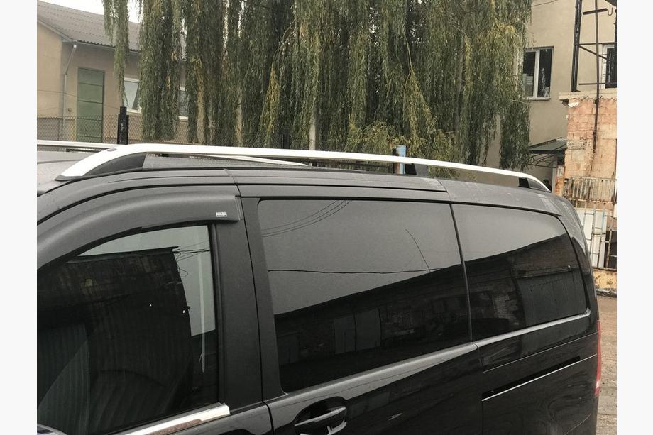 Mercedes Vito W639 2004-2014 гг. Серые рейлинги Skyport (цельнометаллические) Длинная База (EXTRALONG) Фото 5